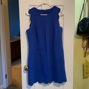 JCrew - Blue Scalloped Dress (Used)